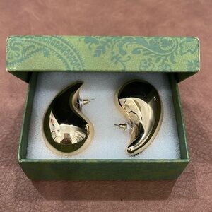 Large XL Drop Gild Earrings Chunky Bulky